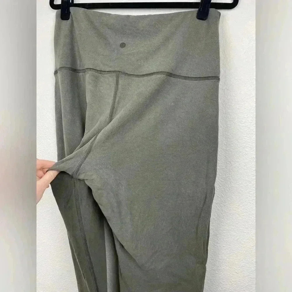 Lululemon Women's 10 Wunder Lounge Super High-Rise Tight 28" Green Soft Pants - Picture 13 of 14